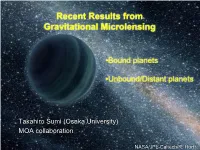 Recent Results from Gravitational Microlensing