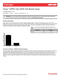 Tango GPR21-Bla U2OS Cell–Based Assay User Guide