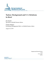 Turkey: Background and U.S. Relations in Brief