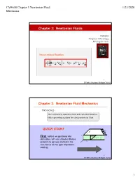 Chapter 3 Newtonian Fluids