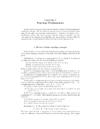 Chapter I Topology Preliminaries