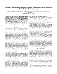 Compiler-Based Data Prefetching and Streaming Non-Temporal Store Generation for the Intel R Xeon Phitm Coprocessor