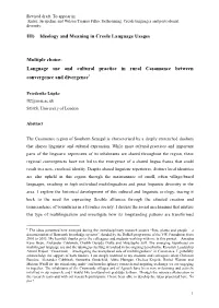 III) Ideology and Meaning in Creole Language Usages Multiple Choice