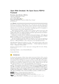 Open Web Ontobud: an Open Source RDF4J Frontend