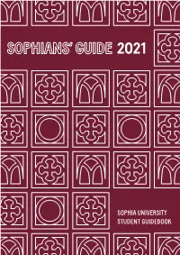Sophia University Student Guidebook Sophians' Guide 2021