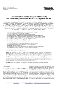 Tev J2032+4130) and Surrounding ﬁeld: Final HEGRA IACT-System Results