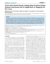 A First AFLP-Based Genetic Linkage Map for Brine Shrimp Artemia Franciscana and Its Application in Mapping the Sex Locus