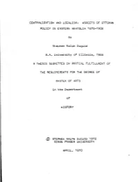 Centralization and Localism : Some Aspects of Ottoman Policy In