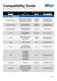 Compatibility Guide Wise Advanced 社メディアコンパチビリティガイド