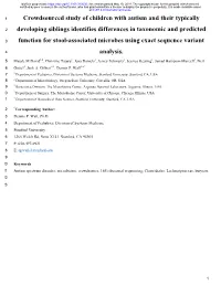 Crowdsourced Study of Children with Autism and Their Typically