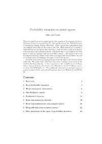 Probability Measures on Metric Spaces