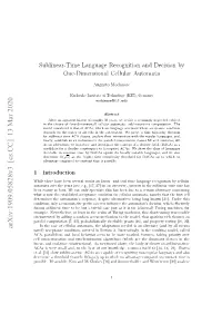 Arxiv:1909.05828V3 [Cs.CC] 13 Mar 2020 Novel) Acceptance Condition, Covered in Section 2