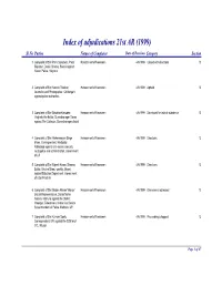 Index of Adjudications 21St AR (1999) (Updated)