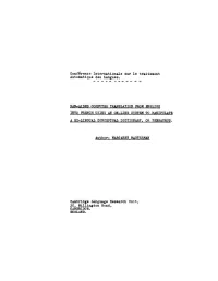 Man-Aided Computer, Translation from English