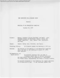THE INSTITUTE for ADVANCED STUDY Minutes Meeting of The