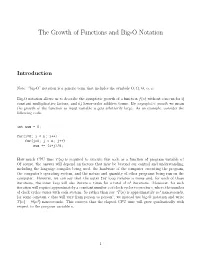 Big-O Notation