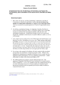 Lords Reform White Paper and Draft Bill