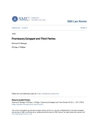 Promissory Estoppel and Third Parties