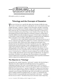 Teleology and the Concepts of Causation