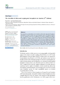 The Checklist of Alien and Cryptogenic Bryophytes in Austria (2Nd Edition)