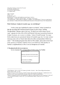 1 Twelve Years Ago I Published a Paper in Icelandic Where I Pointed