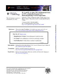 IL-2 and IL-12 Alter NK Cell Responsiveness to IFN- Γ-Inducible Protein 10 by Down-Regulating CXCR3 Expression