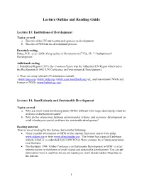 Lecture Outline and Reading Guide