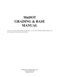 Mndot GRADING & BASE MANUAL