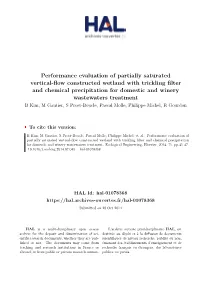 Performance Evaluation of Partially Saturated Vertical-Flow Constructed Wetland with Trickling Filter and Chemical Precipitation