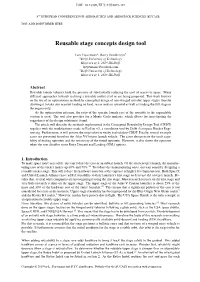 Reusable Stage Concepts Design Tool