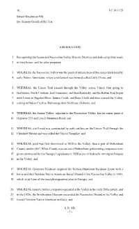 Senator Gooch of the 51St a RESOLUTION Recognizing The