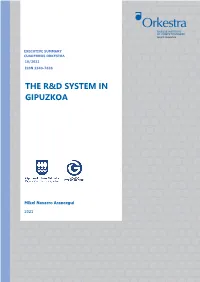 The R&D System in Gipuzkoa