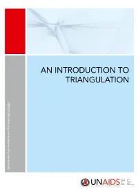 An Introduction to Triangulation UNAIDS Monitoring and Evaluation Fundamentals