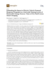 Estimating the Impact of Electric Vehicle Demand Response Programs in a Grid with Varying Levels of Renewable Energy Sources: Time-Of-Use Tariff Versus Smart Charging