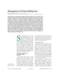 Management of Status Epilepticus JOSEPH I