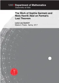 The Work of Sophie Germain and Niels Henrik Abel on Fermat's Last