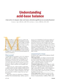 Understanding Acid-Base Balance