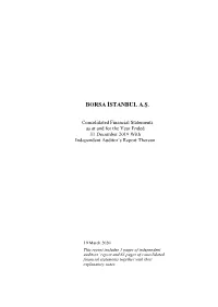 2019 Consolidated Financial Statements With