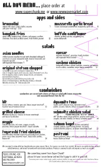ALL DAY MENU… Place Order At