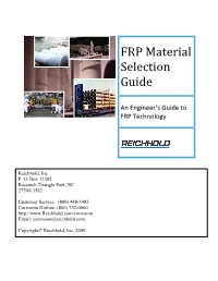FRP Material Selection Guide