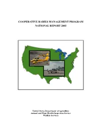 National Rabies Management Program Report 2003