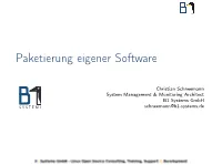 Paketierung Eigener Software