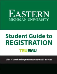 Student Guide to REGISTRATION