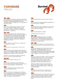 Yanomami Timeline