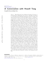 A Conversation with Howell Tong 3