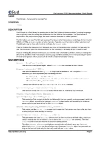 Name Synopsis Description Main Methods