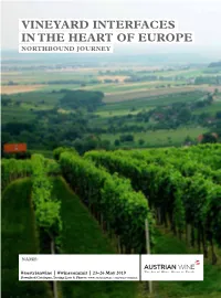 Vineyard Interfaces in the Heart of Europe Northbound Journey