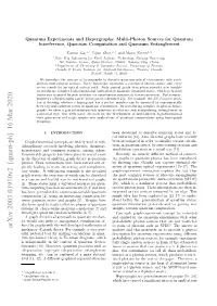 Arxiv:2003.01910V2 [Quant-Ph] 16 Mar 2020 Machinery of Graph Theory