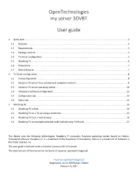 Opentechnologies My Server 3DVBT User Guide