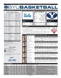 2019-20 Byu Schedule Social Media 1 Game Information